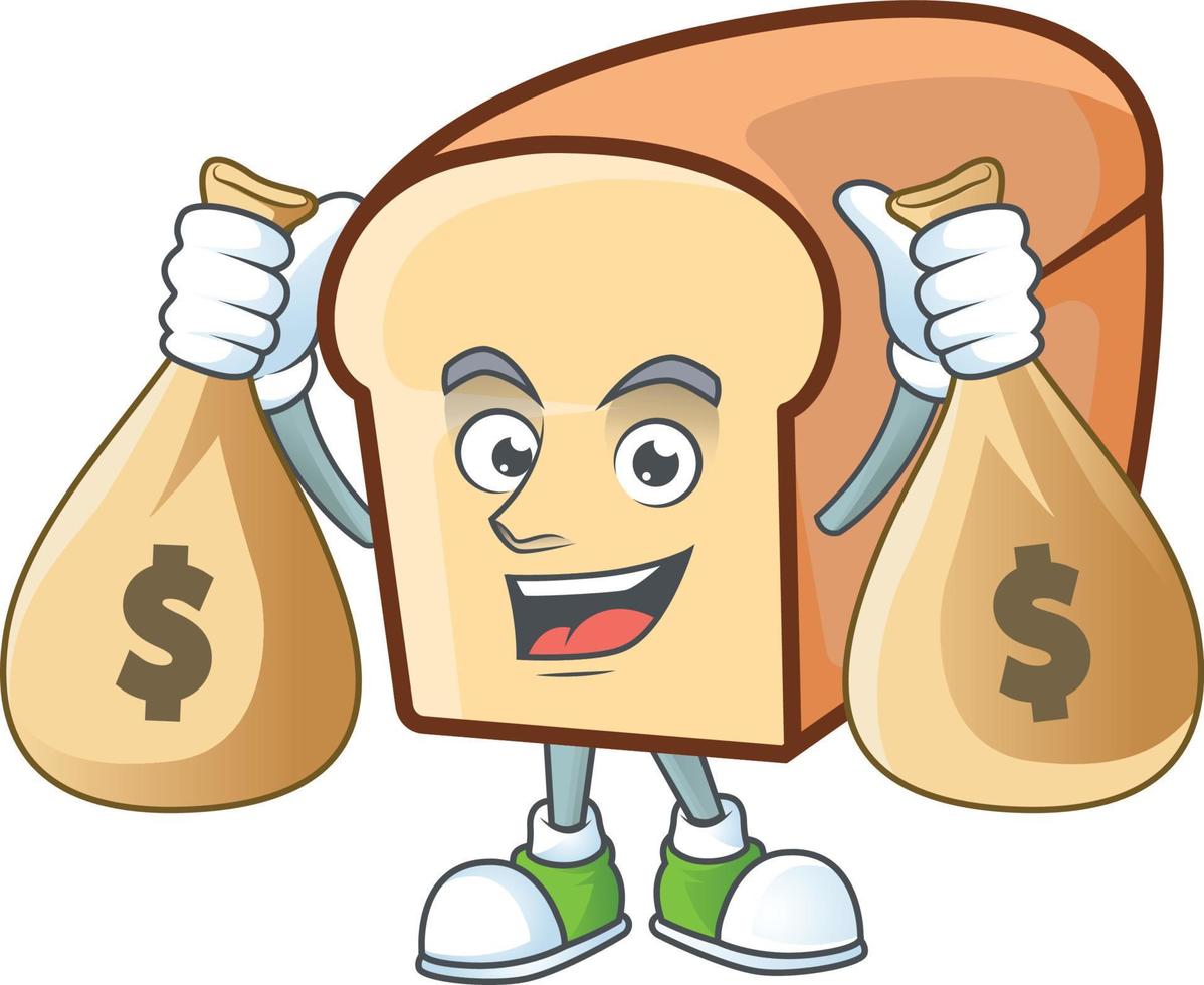 White Bread Of Cartoon Vector