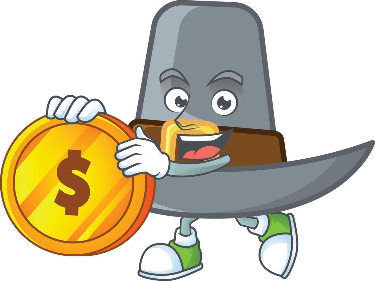 Black Pilgrim Hat Vector