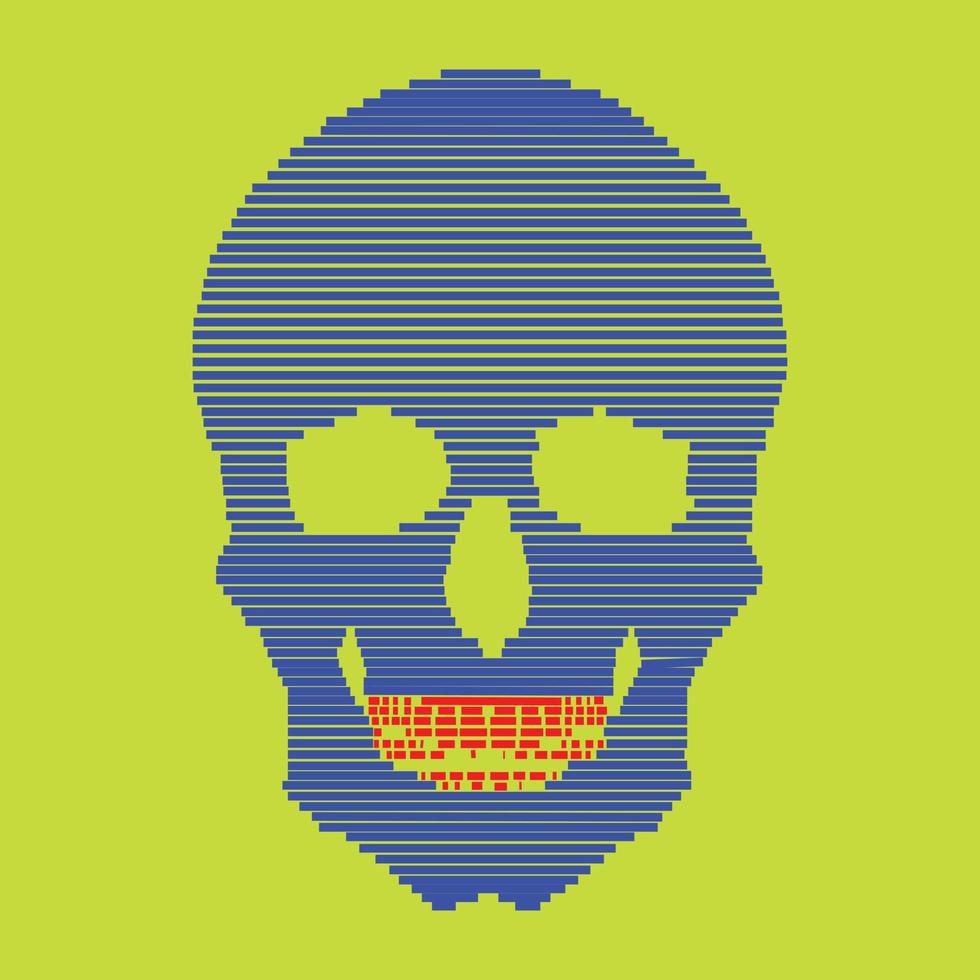 Skull vintage style. Vector illustration.