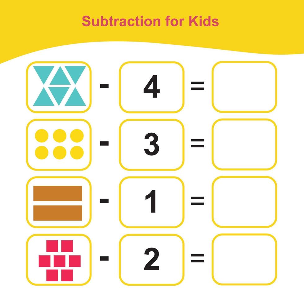 Counting Game for Preschool Children. Count and write the answer. Geometric shapes theme. Educational printable math worksheet. Vector illustration.