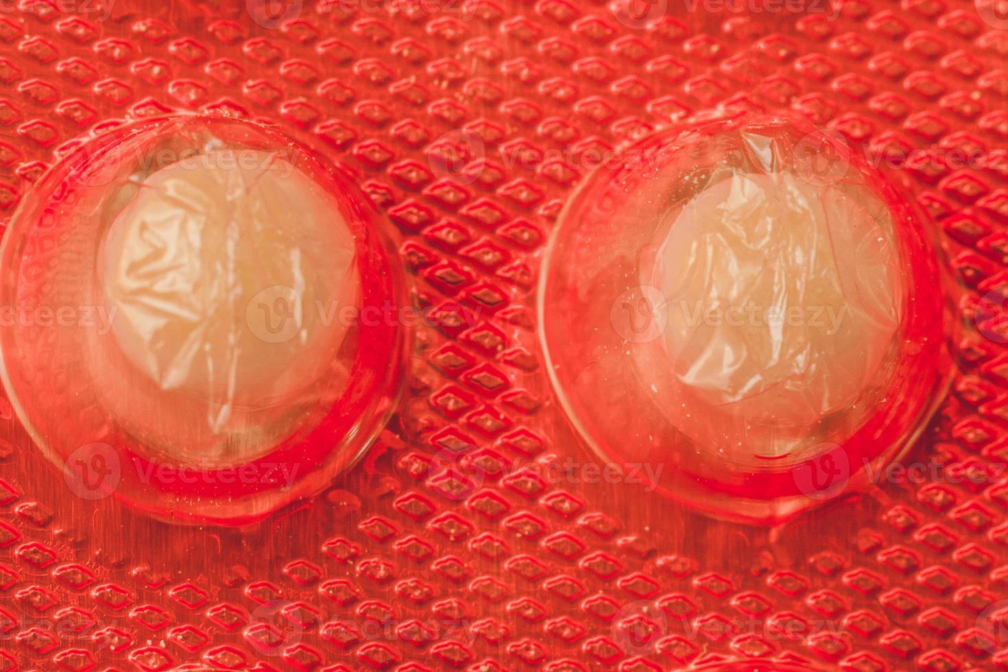 Ascorbic acid in tablets, vitamins in the package. photo