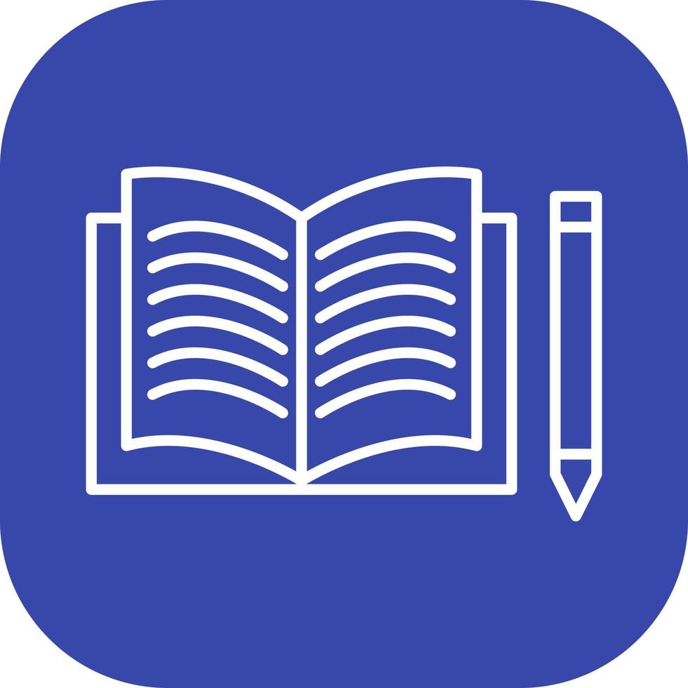 Unique Pencil and Book Vector Icon