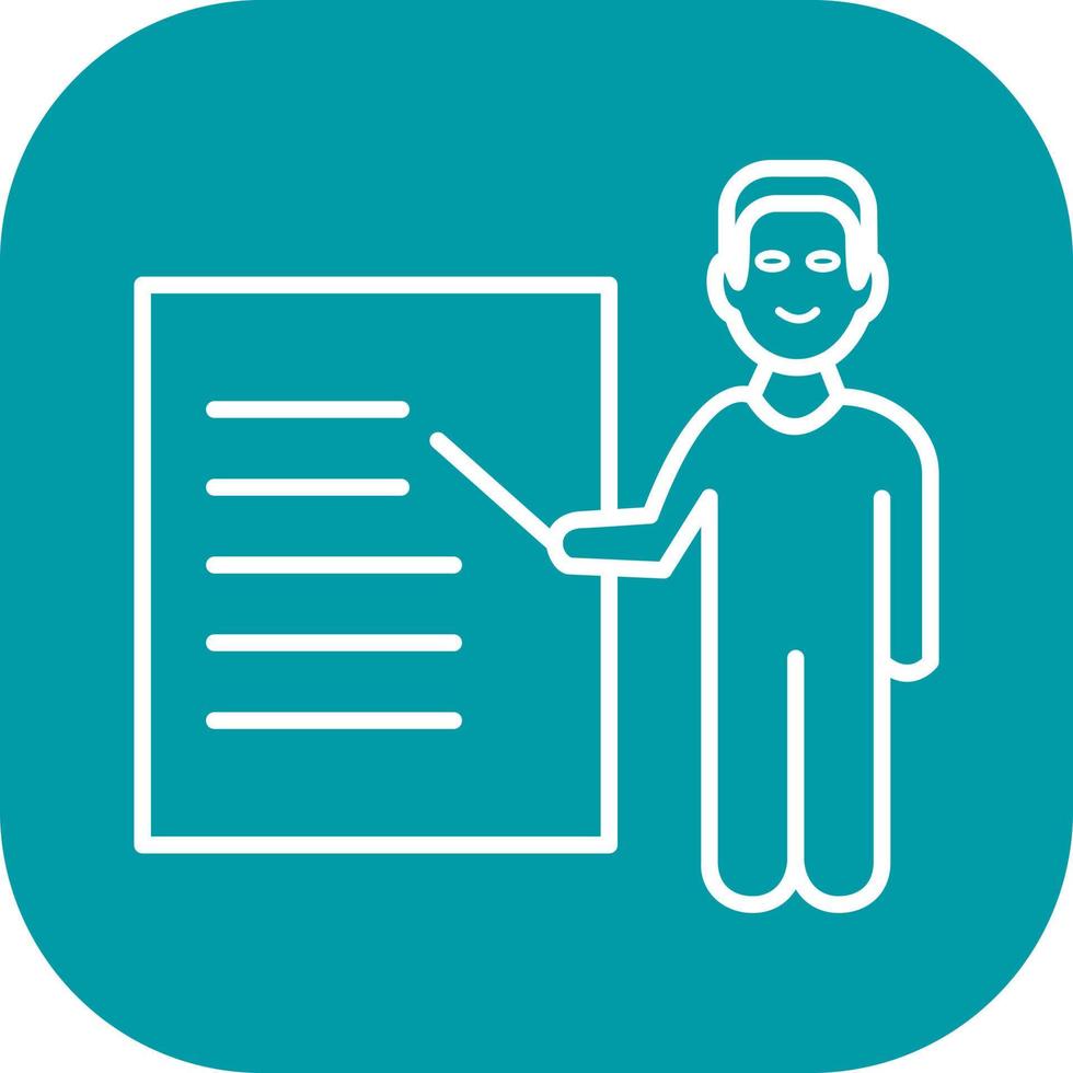 Unique Male Presenter Vector Icon