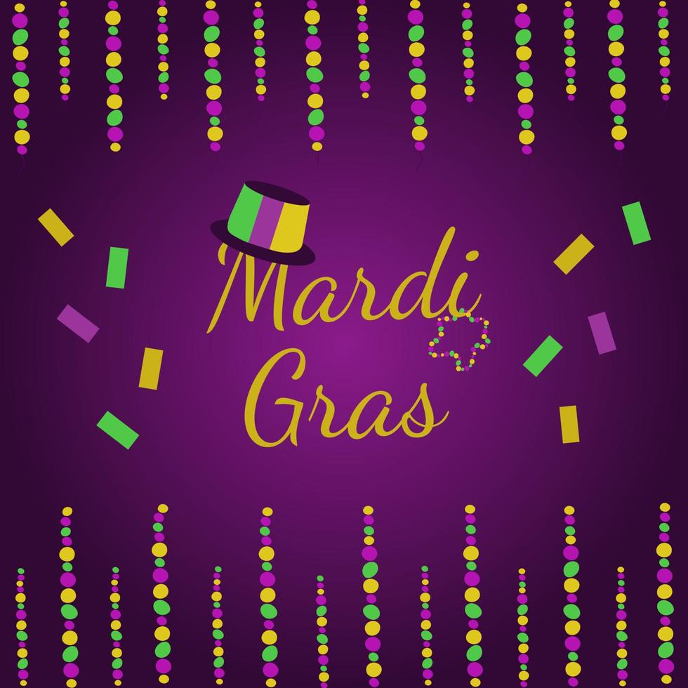 Mardi gras party design. Celebration greeting card vector