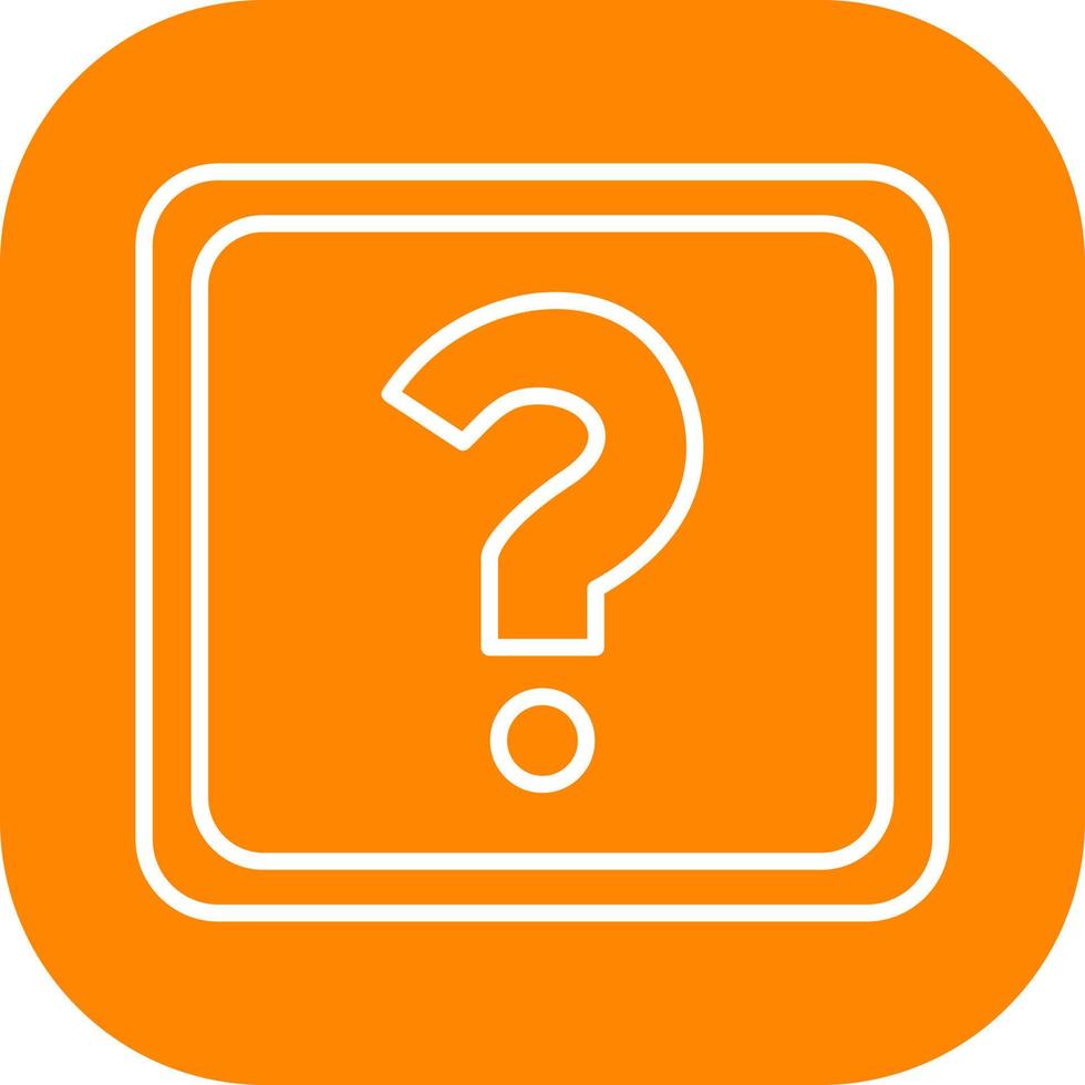 Unique Question Mark Vector Icon