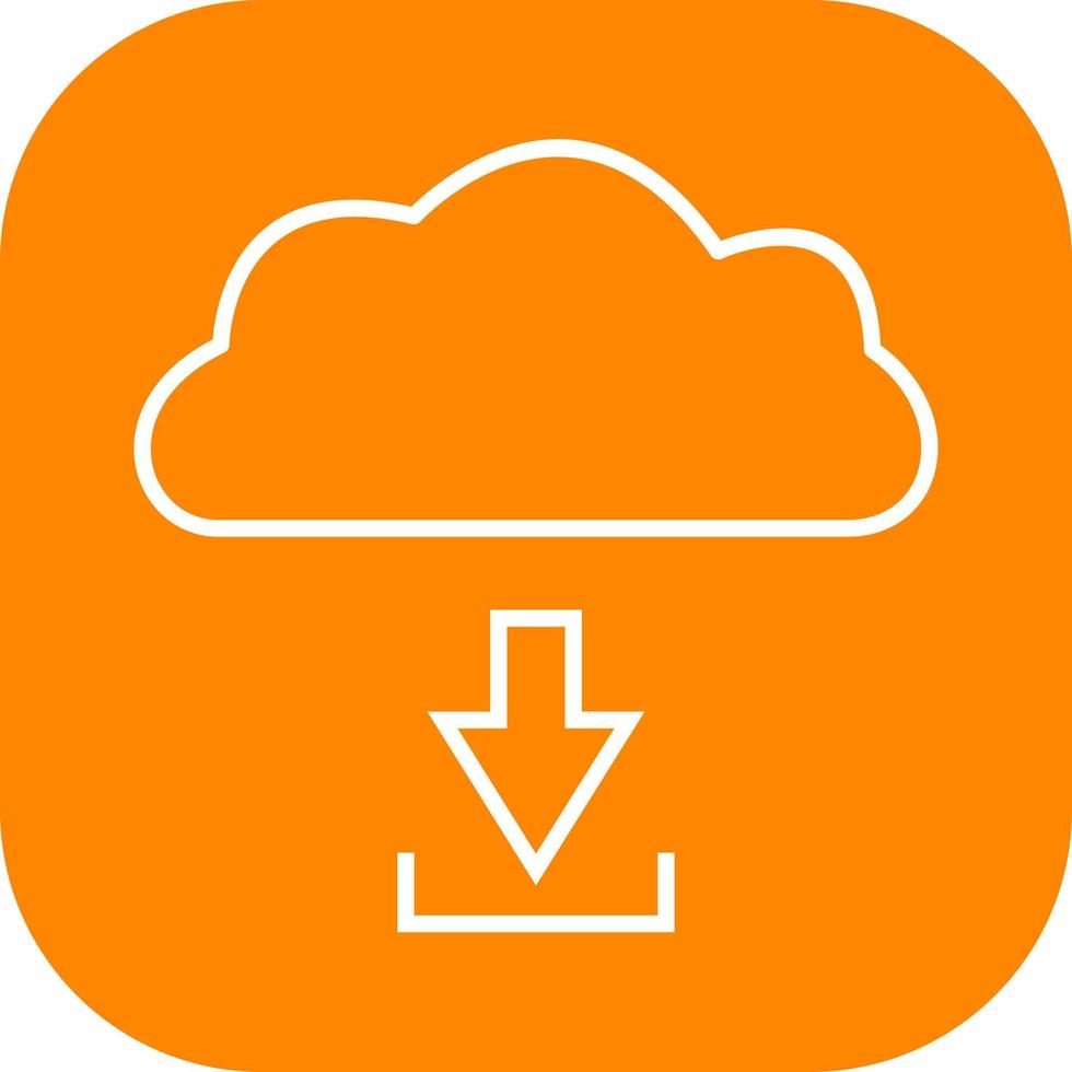 Unique Download from Cloud Vector Icon