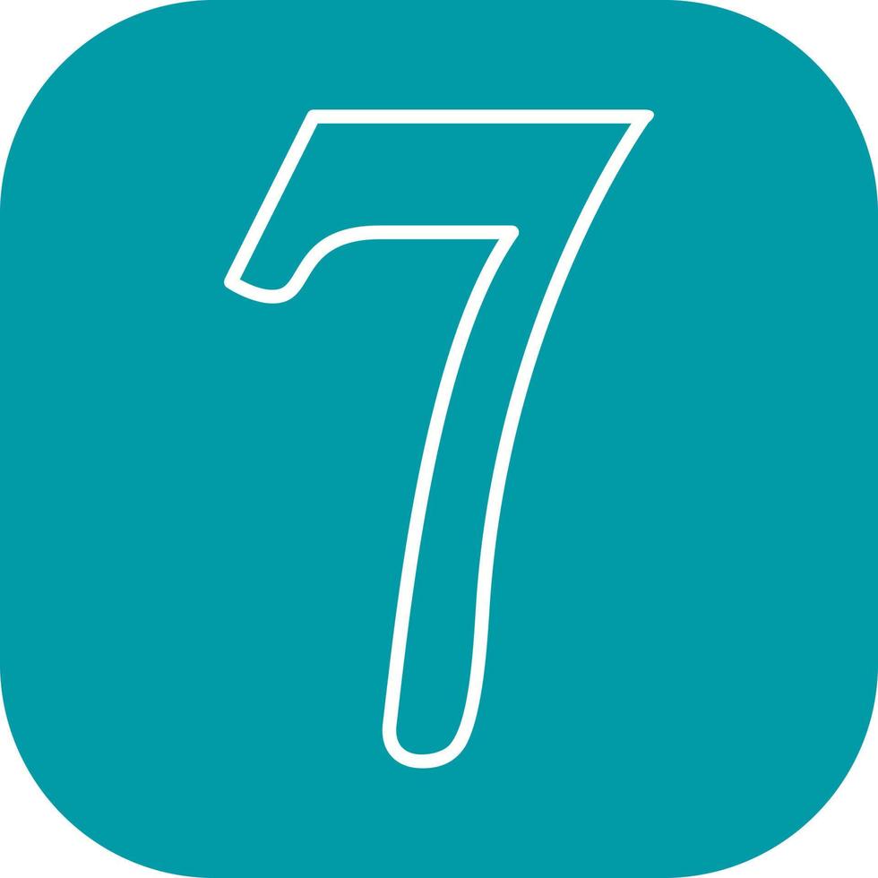 Number Seven Vector Icon