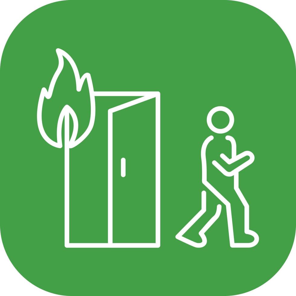 Unique Running from Fire Vector Icon