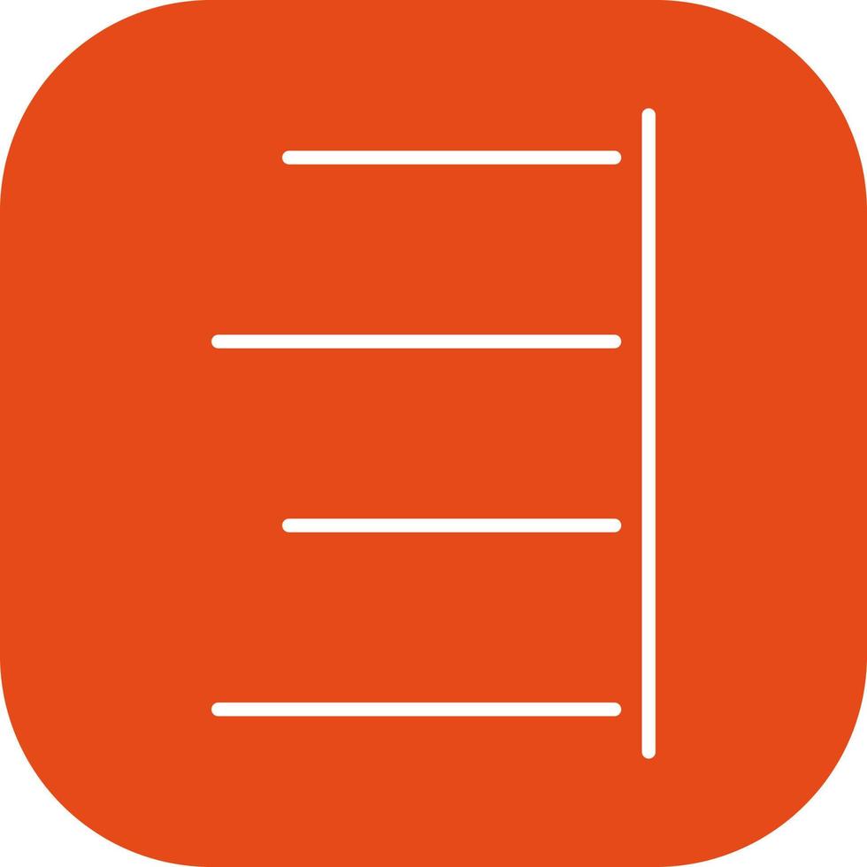 Unique Right Align Vector Icon