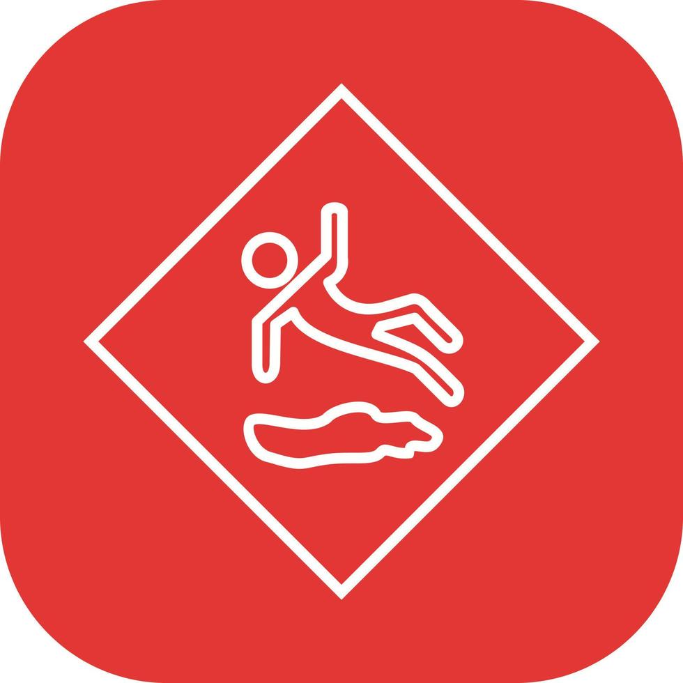 Danger of Slipping Vector Icon