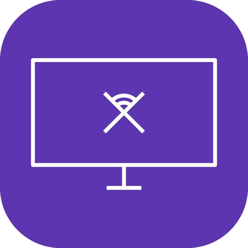 Unique Disconnected Network Vector Icon