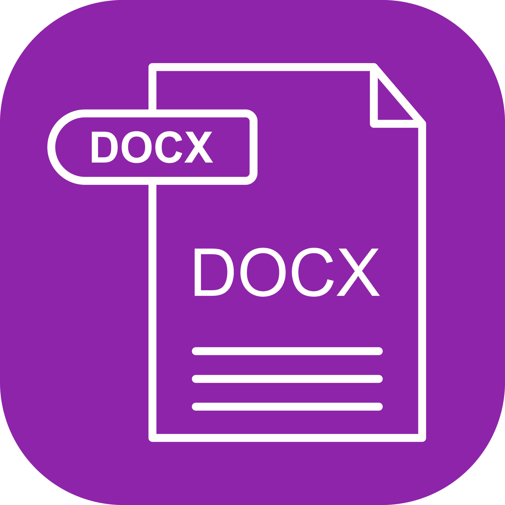 Docx vector icon 18824231 vector art at vecteezy
