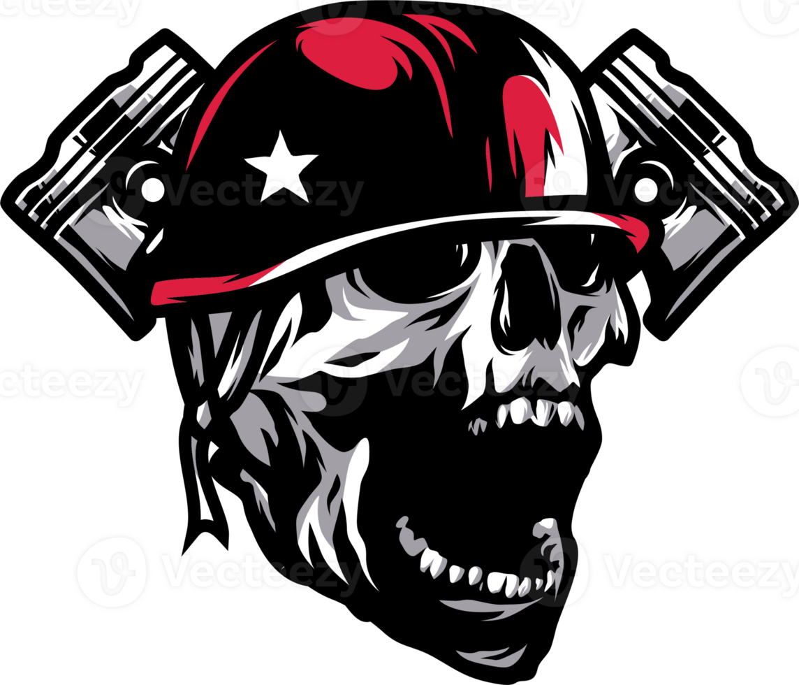 Skull Head Monochrome Vintage Clipart 18824455 PNG