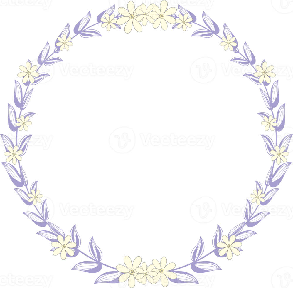 Free Flowers and Leaf Wreath 18824782 PNG with Transparent Background