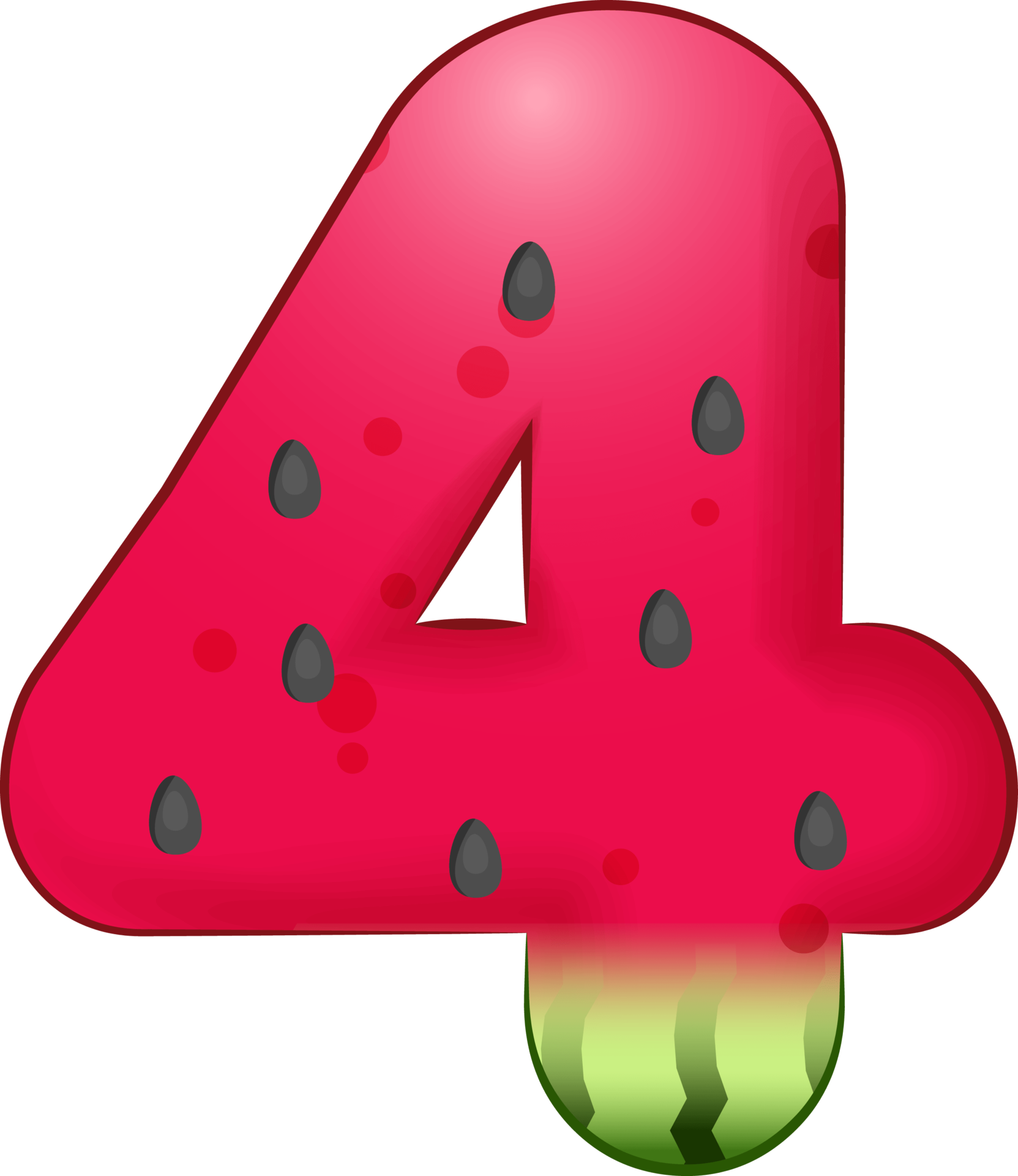 Watermelon Number 4 18824801 PNG