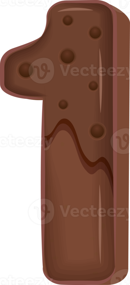 chocolate número 1 png