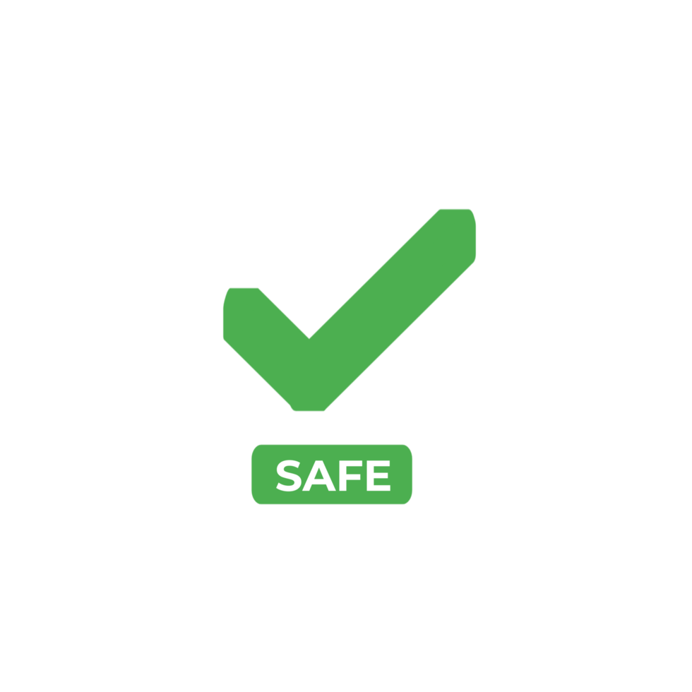 green check mark button with text no circle for web and others 18824867 PNG