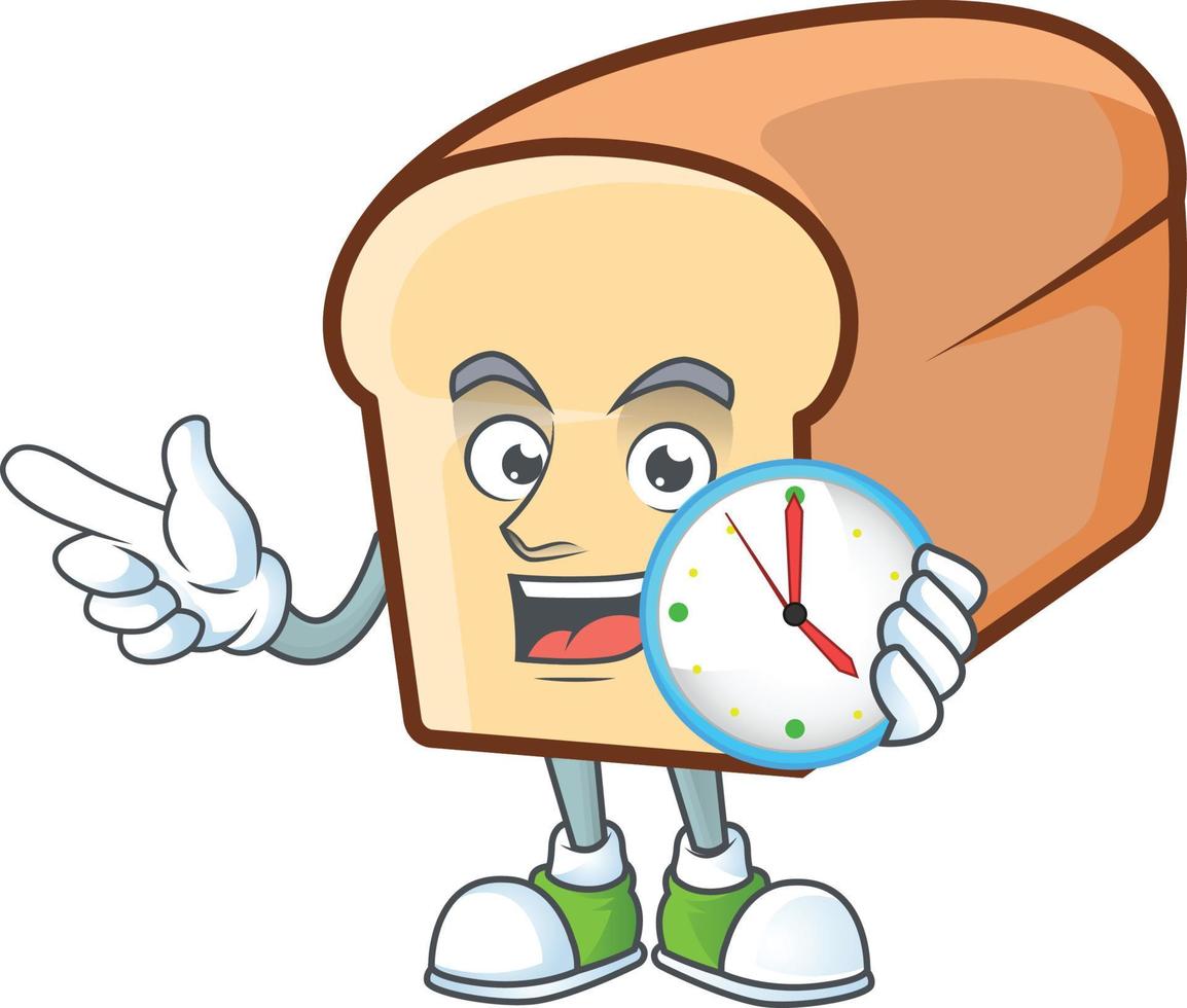 White Bread Of Cartoon Vector