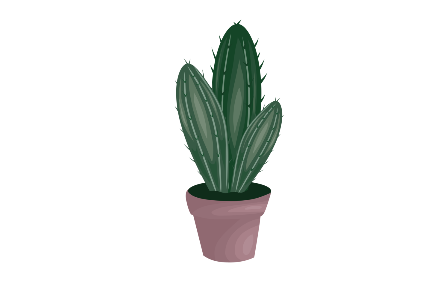 cactus plano png ilustración