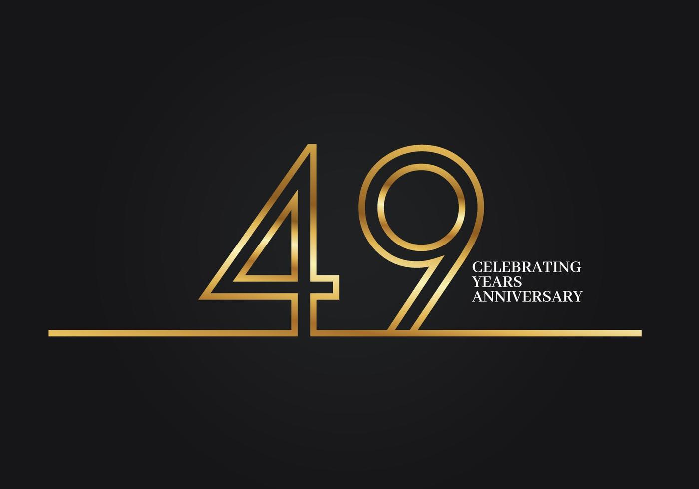 49 Years Anniversary vector