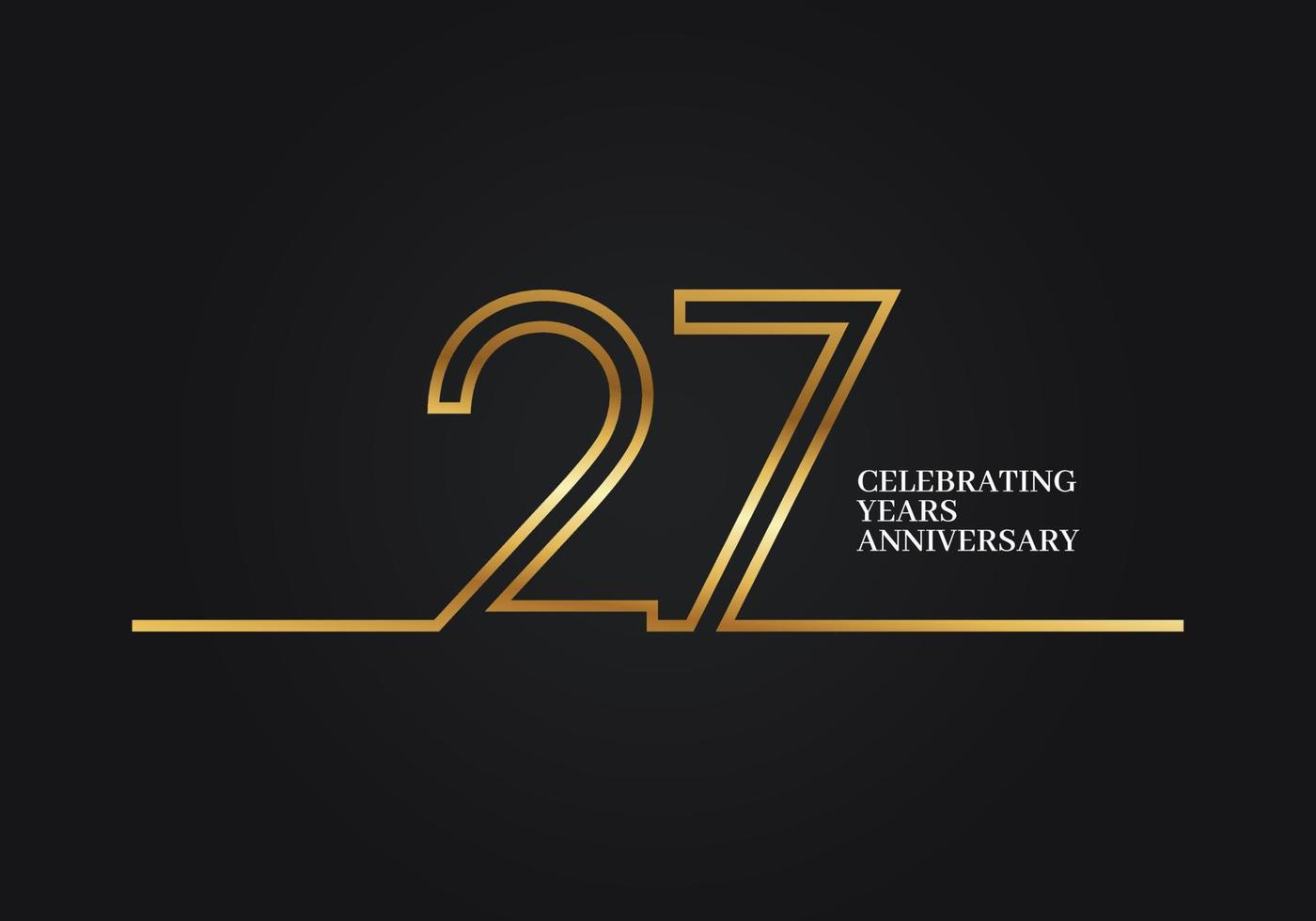 27 Years Anniversary vector