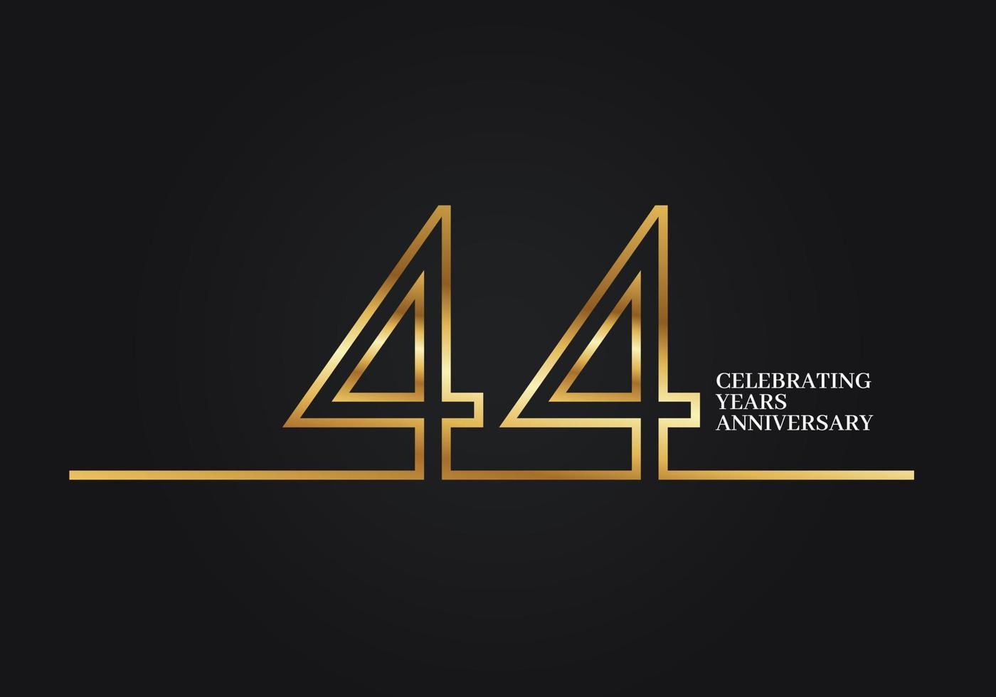 44 Years Anniversary vector
