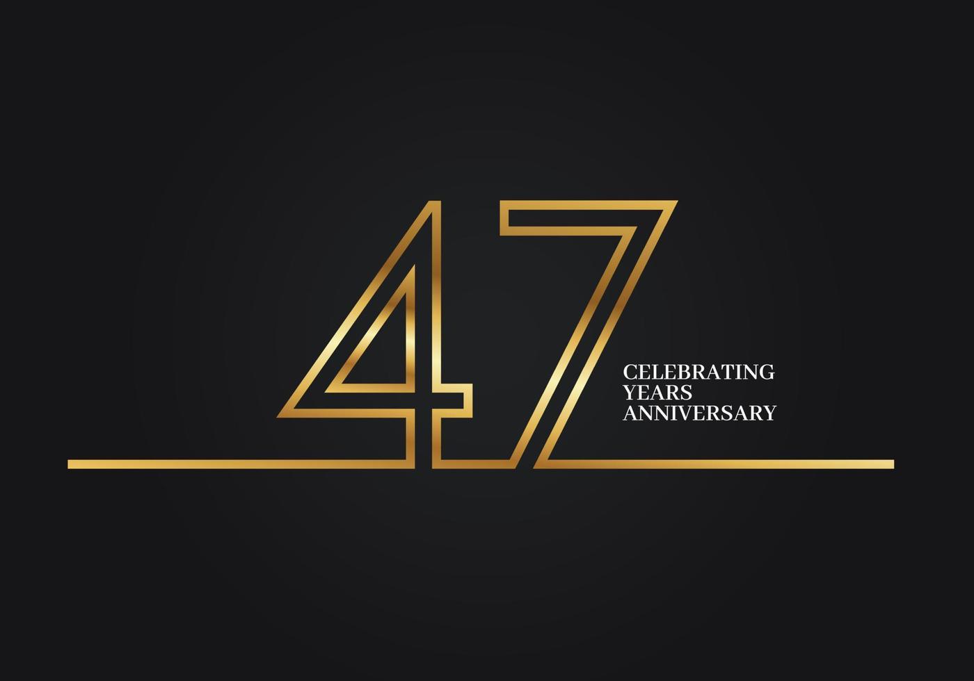 47 Years Anniversary vector