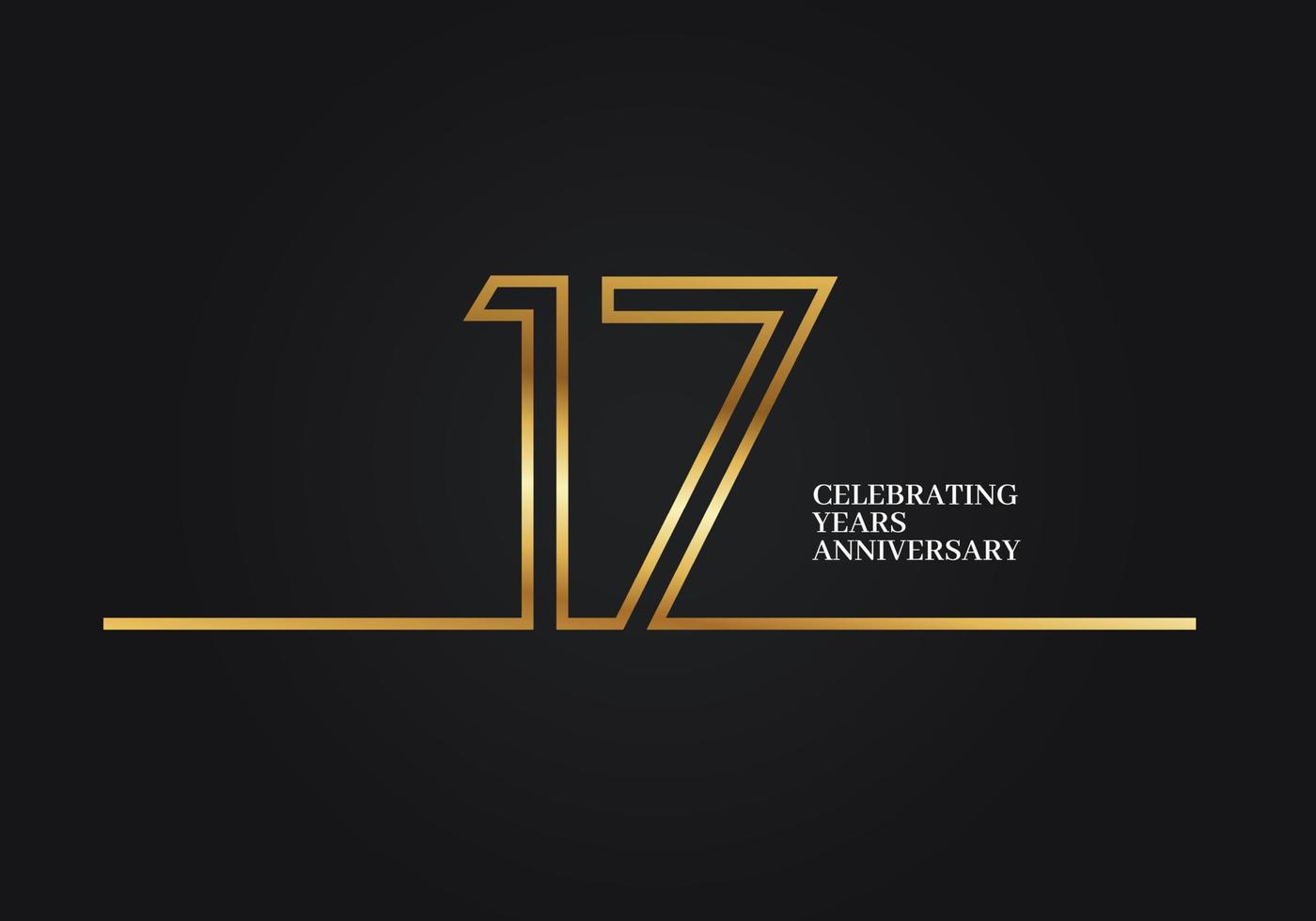 17 Years Anniversary vector