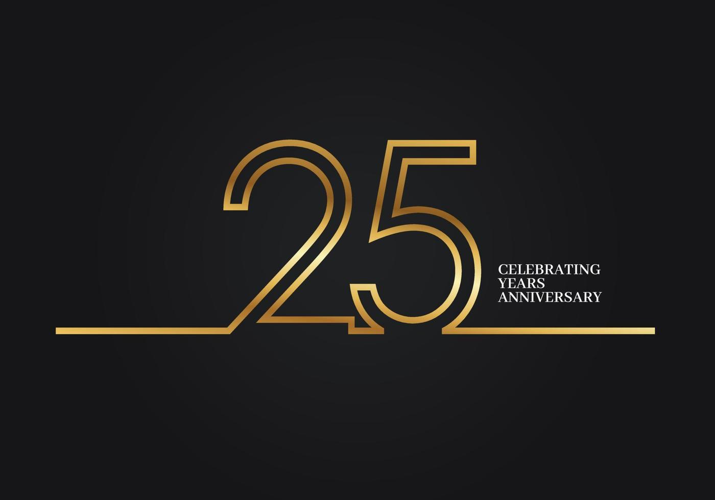 Aniversario de 25 años vector