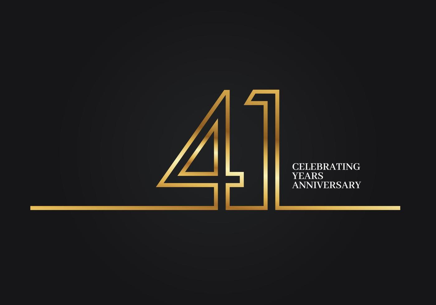 41 Years Anniversary vector