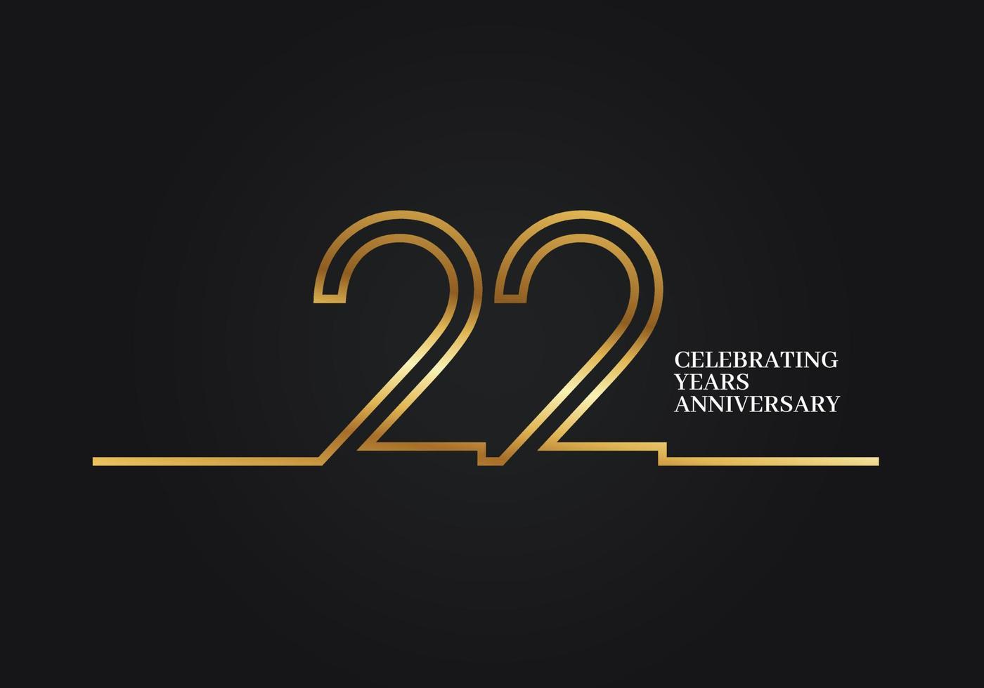 22 Years Anniversary vector