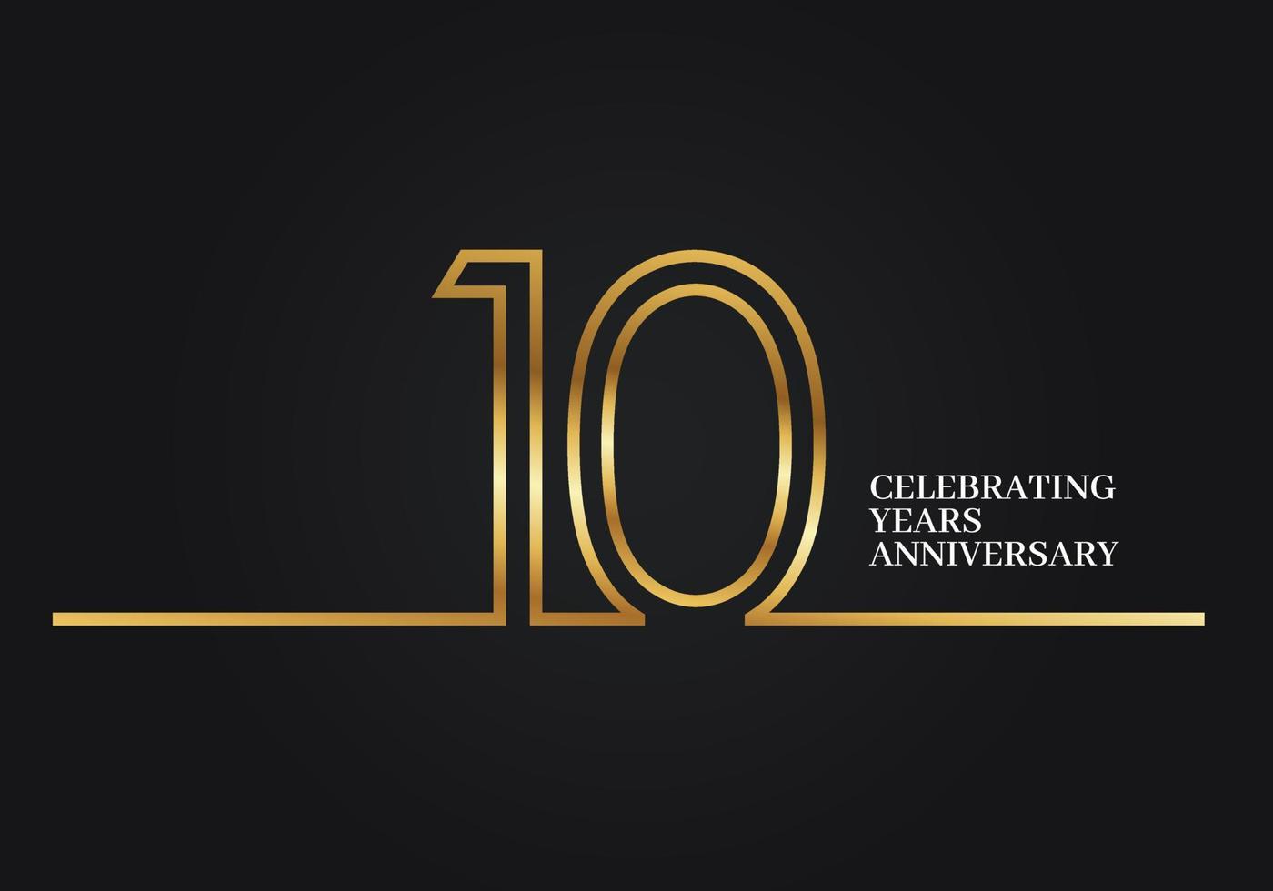 10 Years Anniversary vector