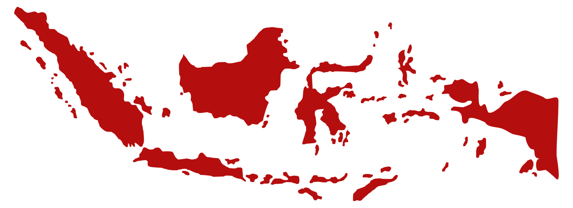 Indonesia carta geografica per app, arte illustrazione, sito web, pittogramma, Infografica o grafico design elemento. formato png