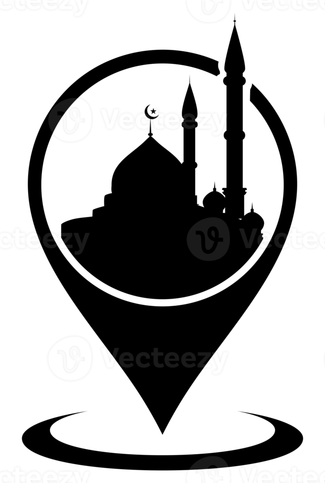 moské plats silhuett för ikon, symbol, appar, hemsida, logotyp, eller grafisk design element. formatera png