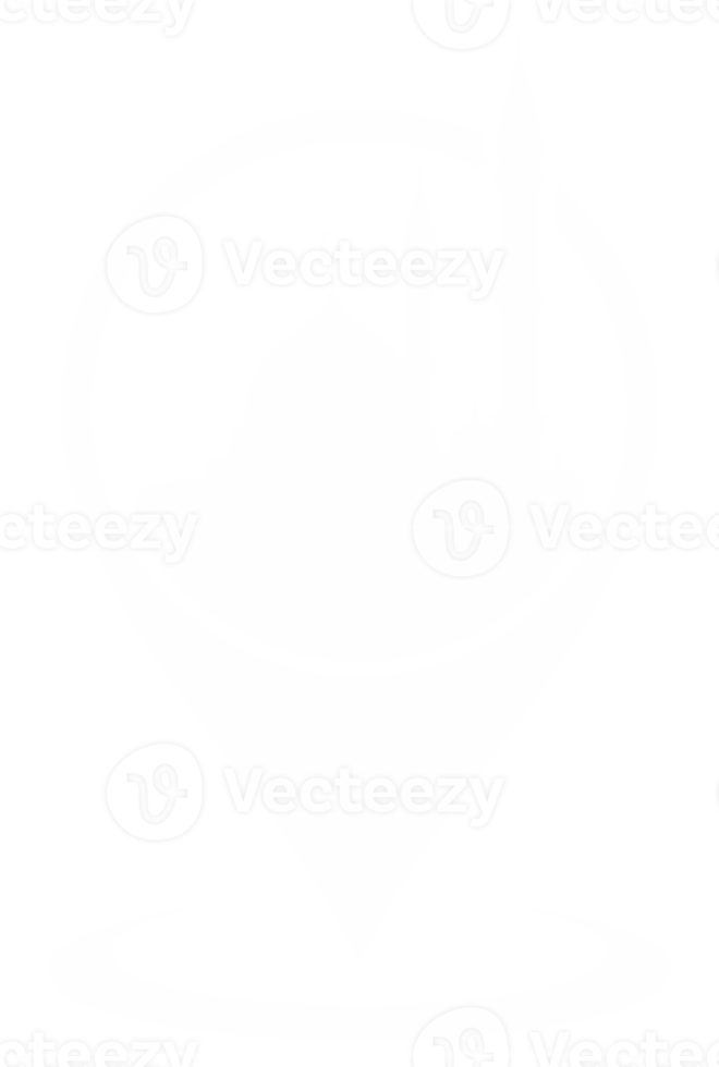 silhueta de localização de mesquita para ícone, símbolo, aplicativos, site, logotipo ou elemento de design gráfico. formato png