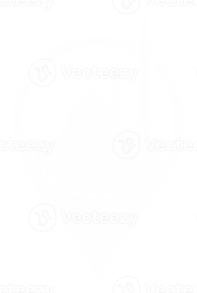 silhueta de localização de mesquita para ícone, símbolo, aplicativos, site, logotipo ou elemento de design gráfico. formato png