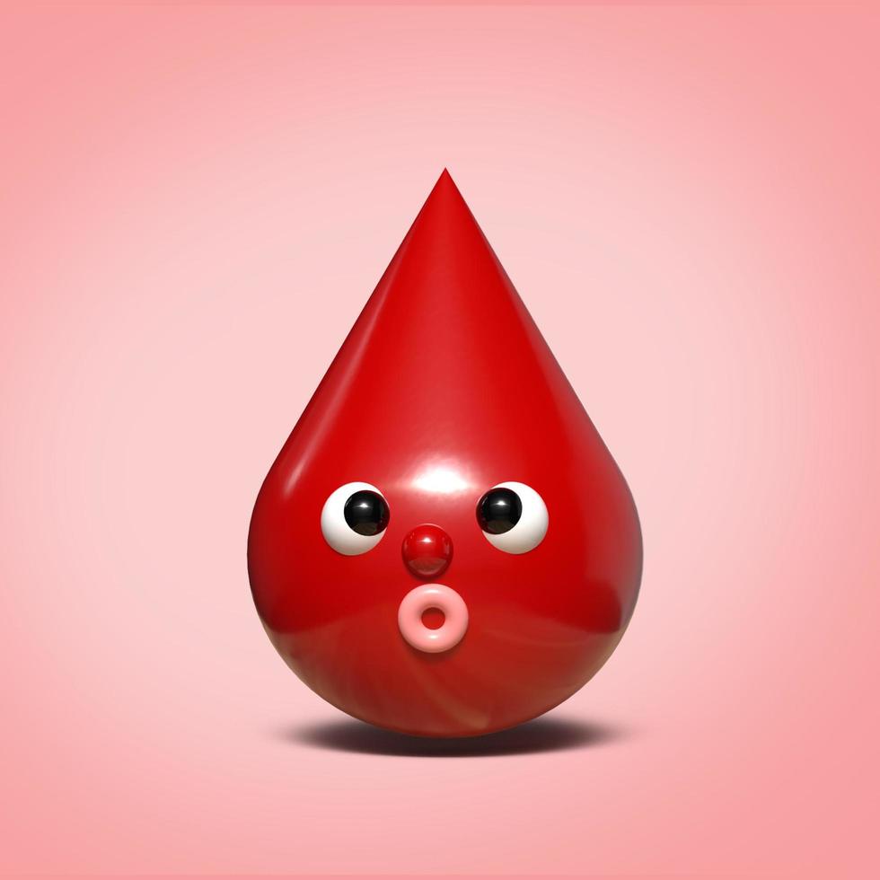 3D render blood model for medical, donate blood, healt photo