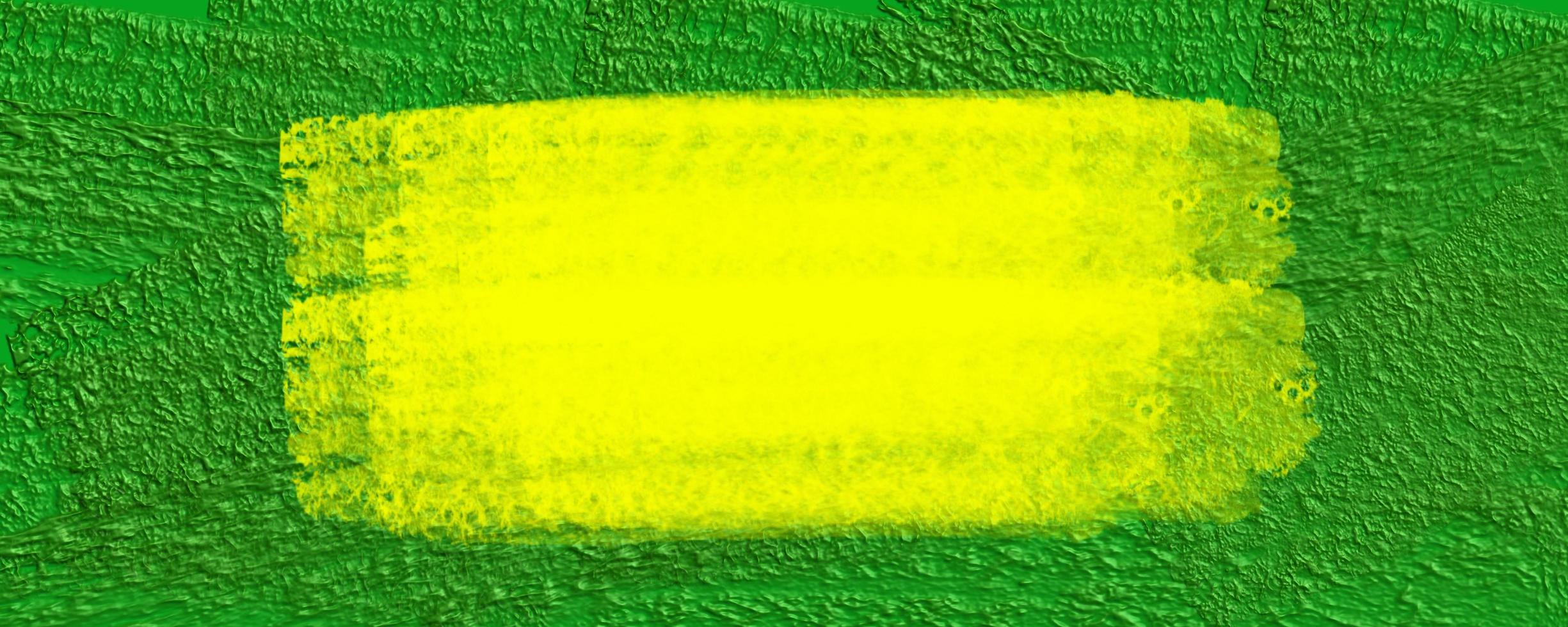 pincel de pintura de papel pintado abstracto para los colores verde y amarillo de la bandera, estilo de bandera brasileña foto