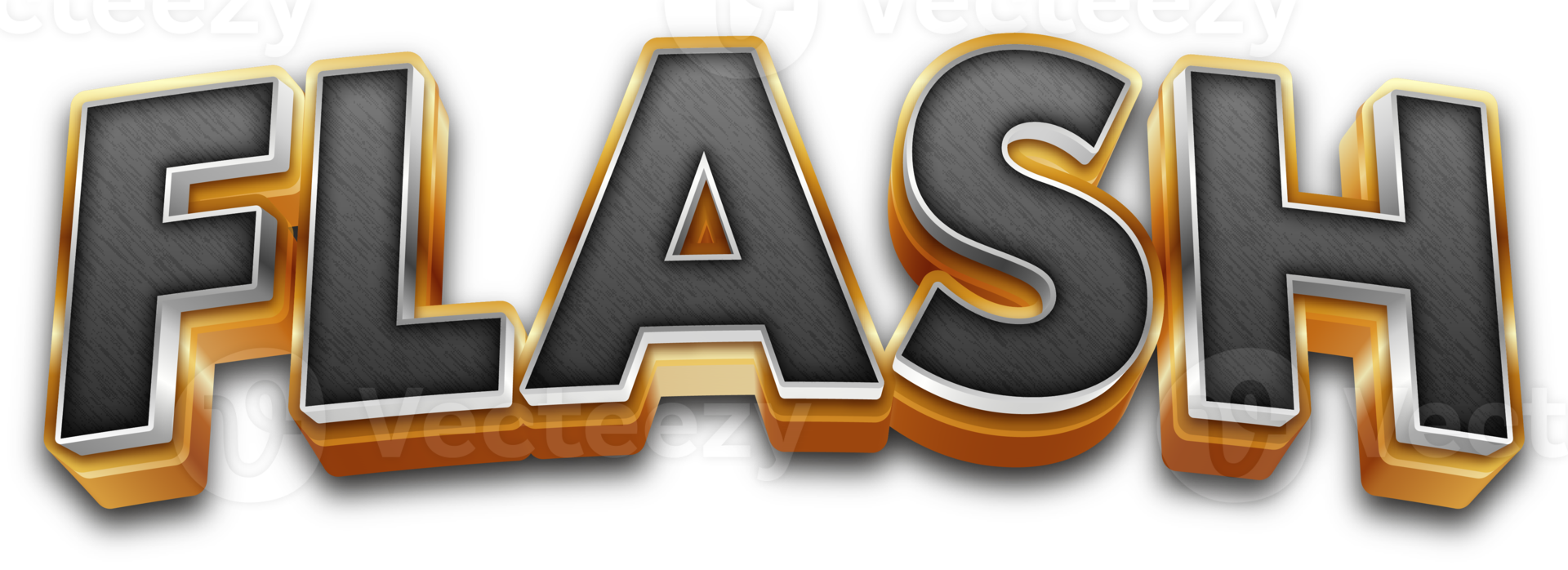 Black Final Lettering with Shadow 3D png