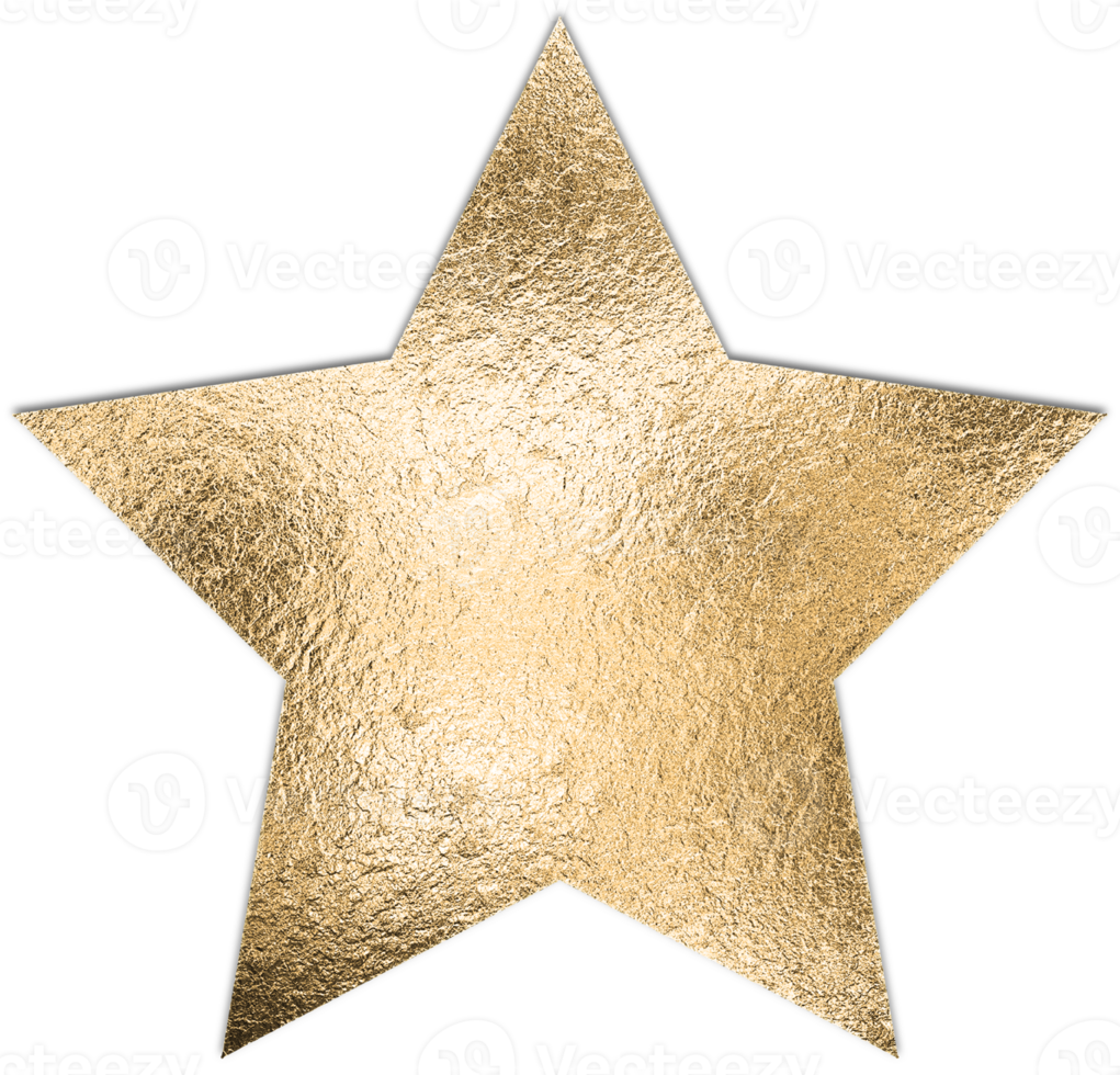 Golden Glitter Glossy Star Cutout png