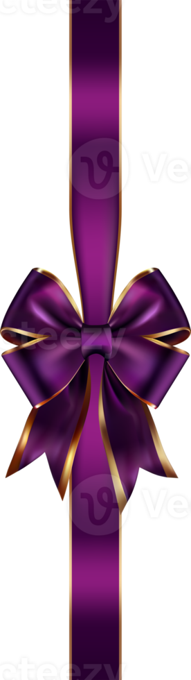 arco roxo e dourado com recorte de fita png