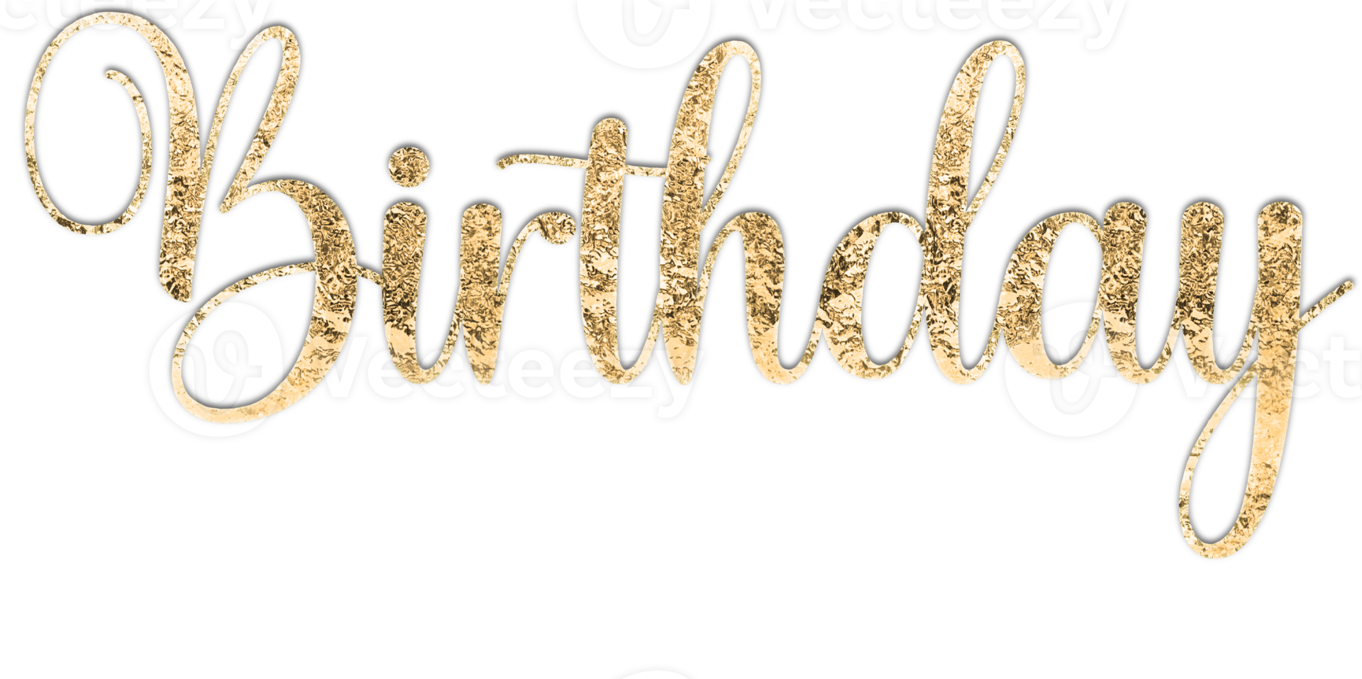 gouden verjaardag belettering met schaduw png