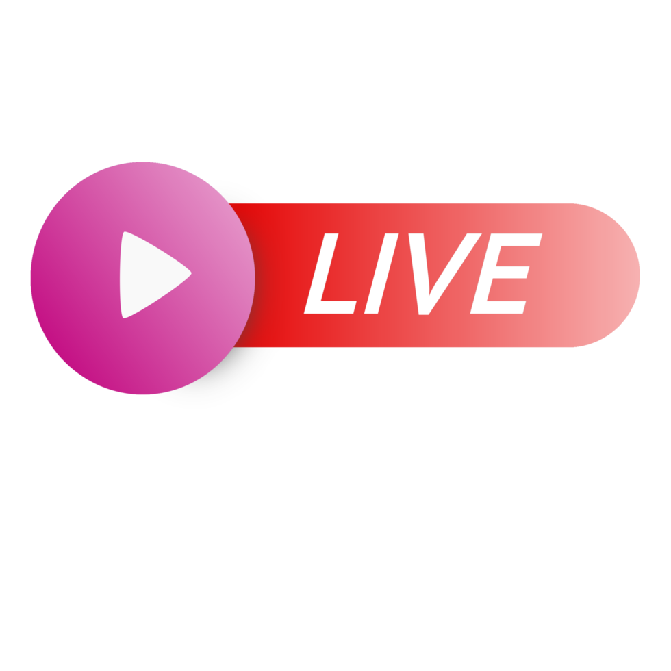 Live-Videozeichen-Banner png