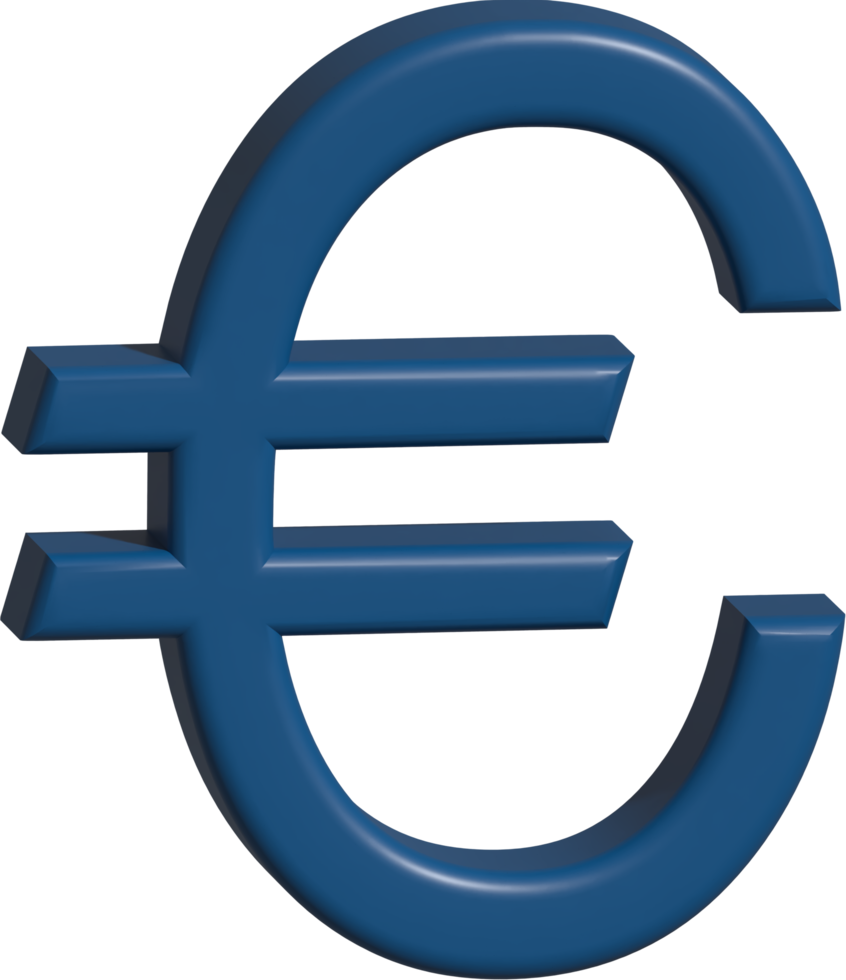 3d illustration of euro money png