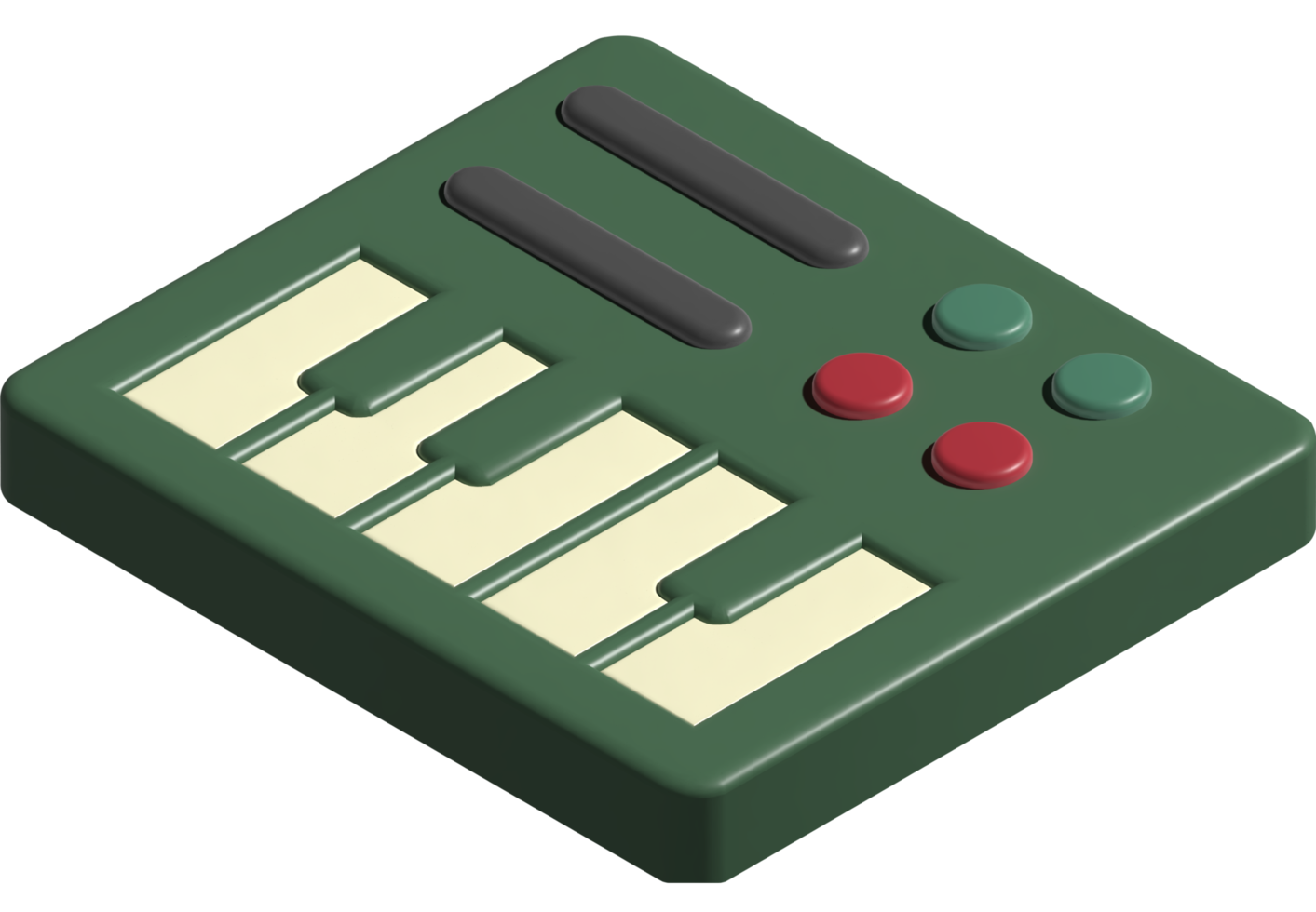 ícone 3D de piano png