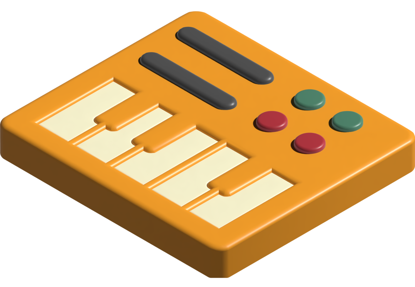 ícone 3D de piano png