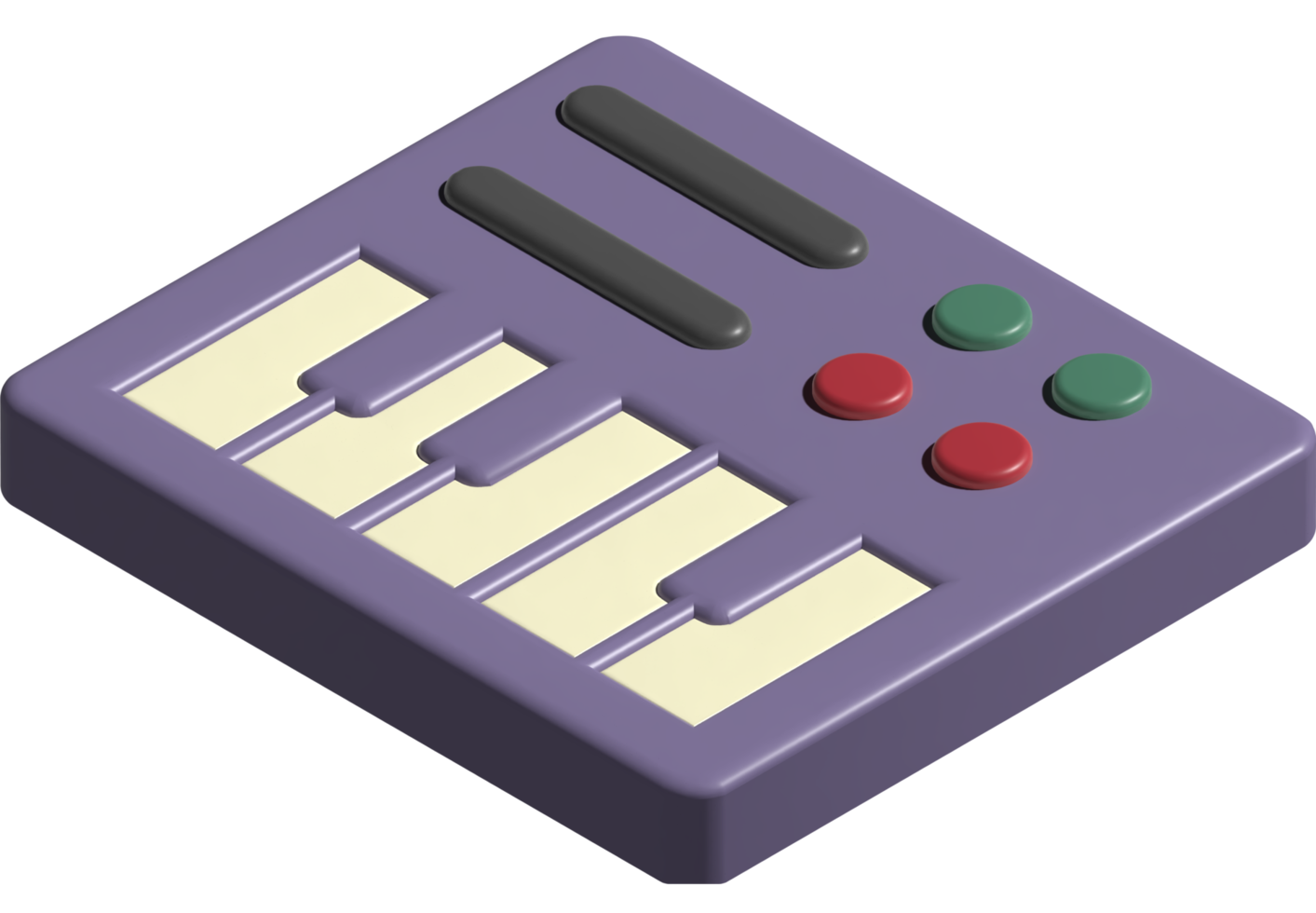 ícone 3D de piano png