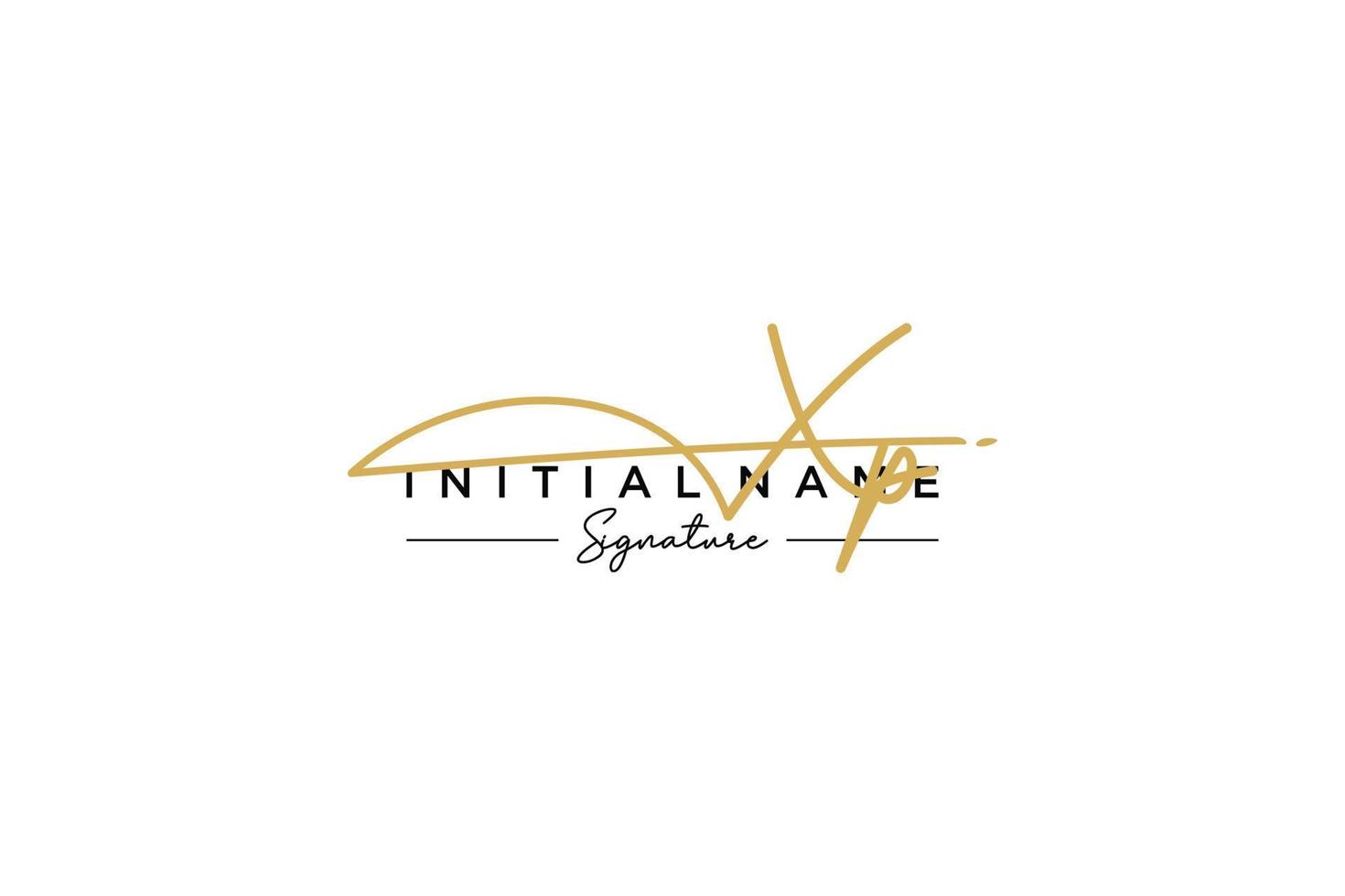 Initial XP signature logo template vector. Hand drawn Calligraphy lettering Vector illustration.