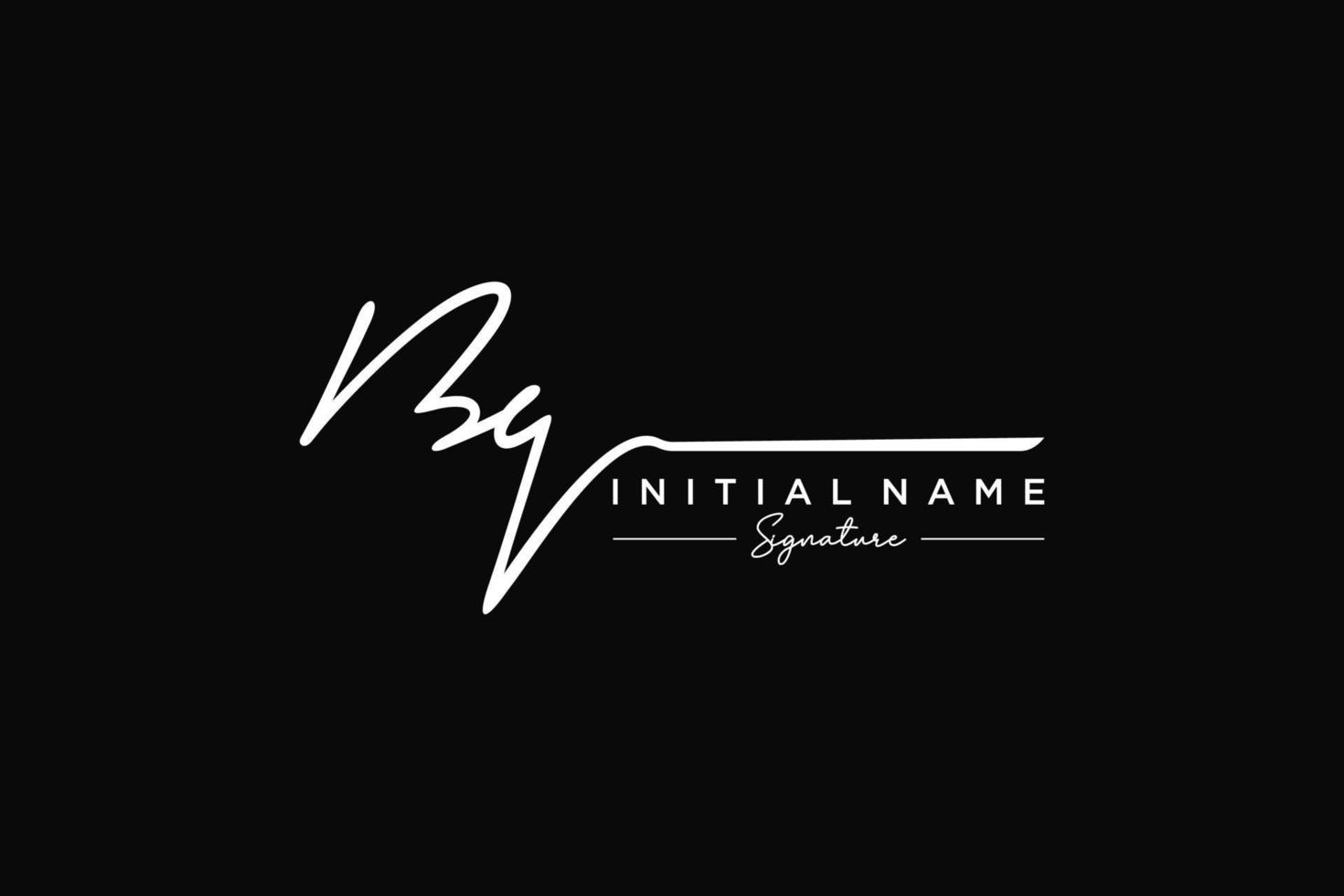 Initial BQ signature logo template vector. Hand drawn Calligraphy lettering Vector illustration.