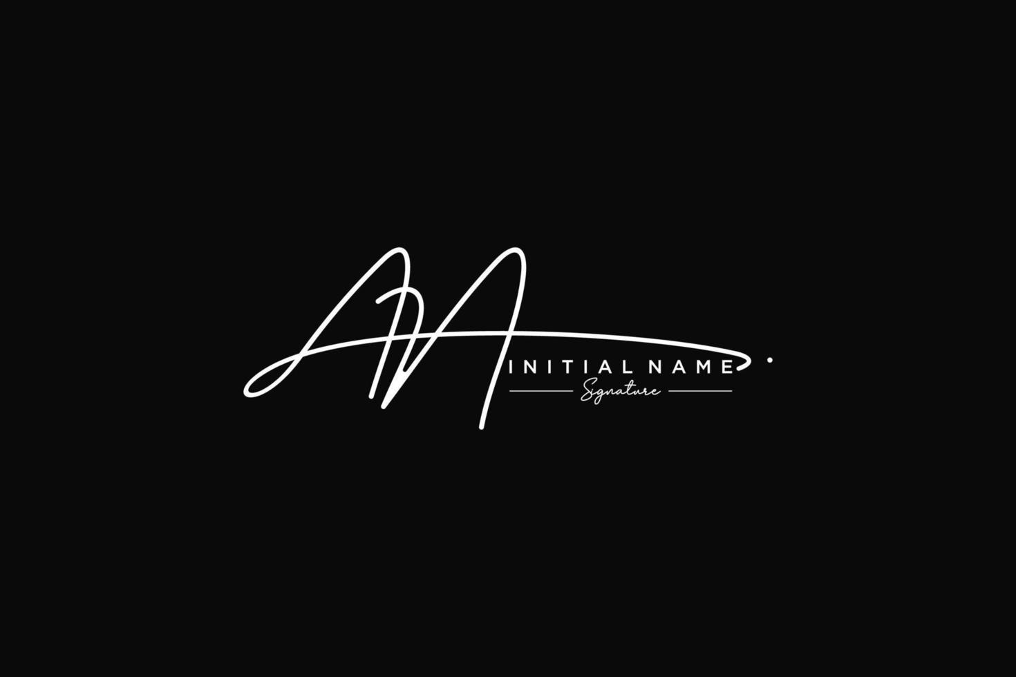 Initial AN signature logo template vector. Hand drawn Calligraphy lettering Vector illustration.